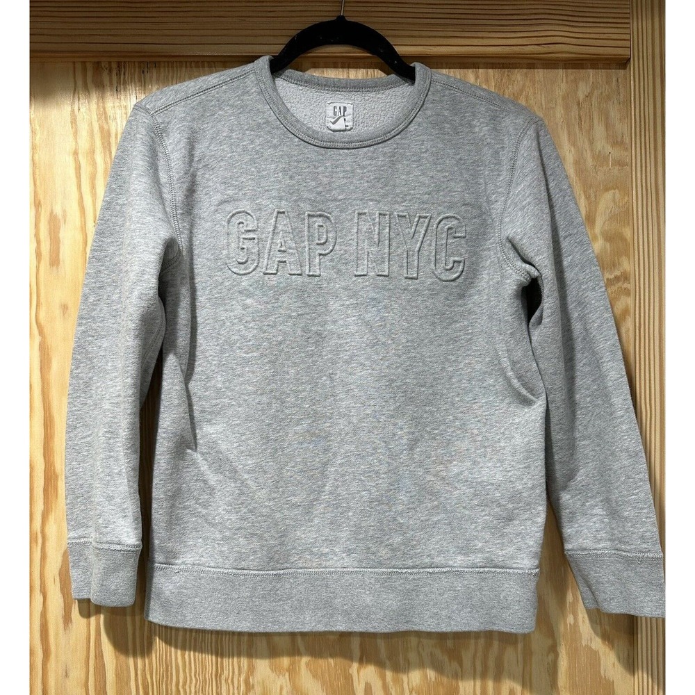 GAP NYC Kids Grey Sweatshirt Raised Letters Size XL 12
